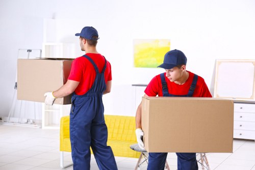 Removal van and moving equipment for a West Kensington property move