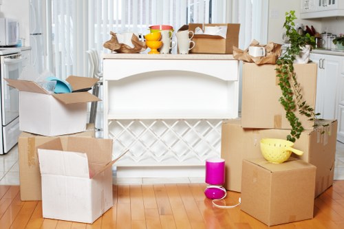 Secure storage setup for office files and surplus furniture near Westkensington