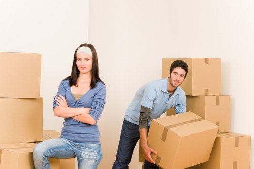 Careful packing and loading for a local move in West Kensington