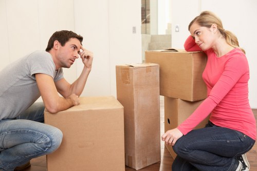 Careful loading of boxes and household items for a local move
