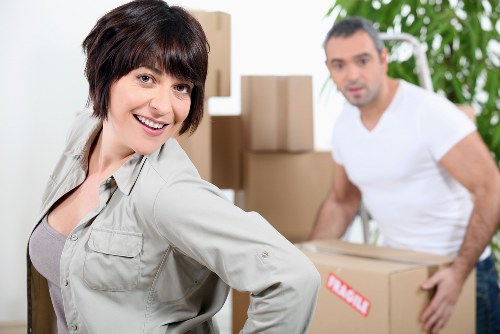 Careful loading of household furniture for a removals service in Westkensington